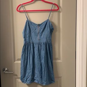 Jean colored spaghetti strap dress